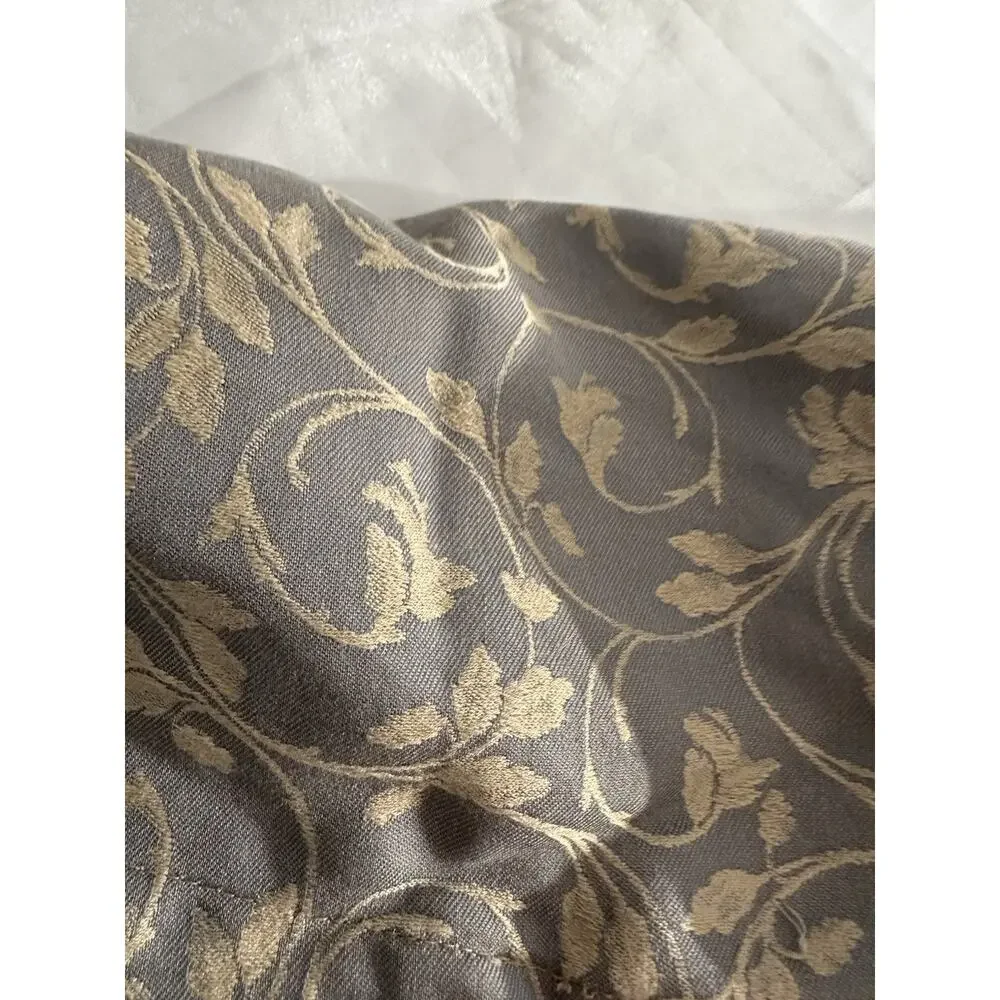 Nancy Koltes TOILE FLORAL QUEEN Duvet Grey Beige SATEEN LUXURY 2 Shams